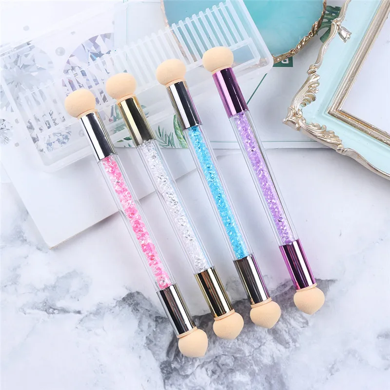 

Набор кистей для рисования Гель-лака двусторонний градиентный затенение ручка точечная щетка Губка Ручка для маникюра ногтевого дизайна к...