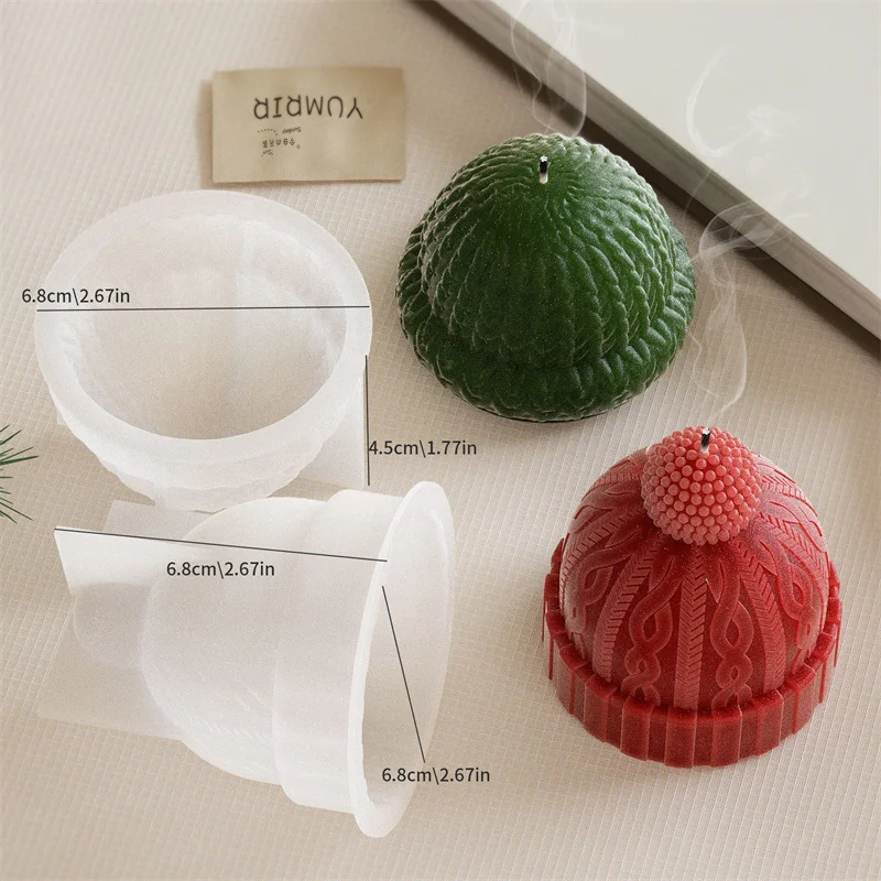 Силиконовая форма в виде шерстяной шапки форме свечи 3D украшение для