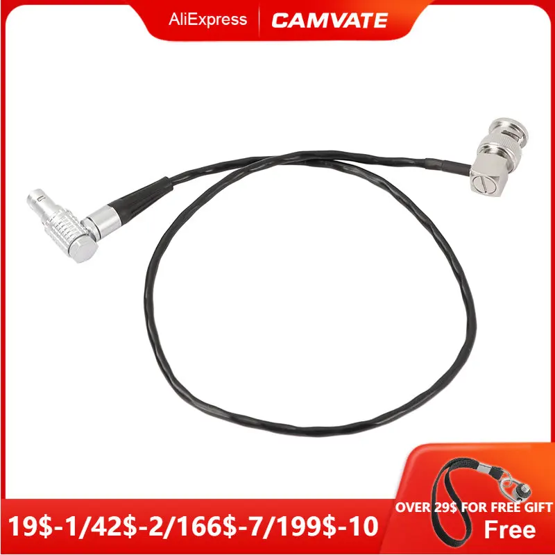 

CAMVATE BNC To 0B 5 Pin Male Right Angle Timecode Cable For ARRI Mini Camera