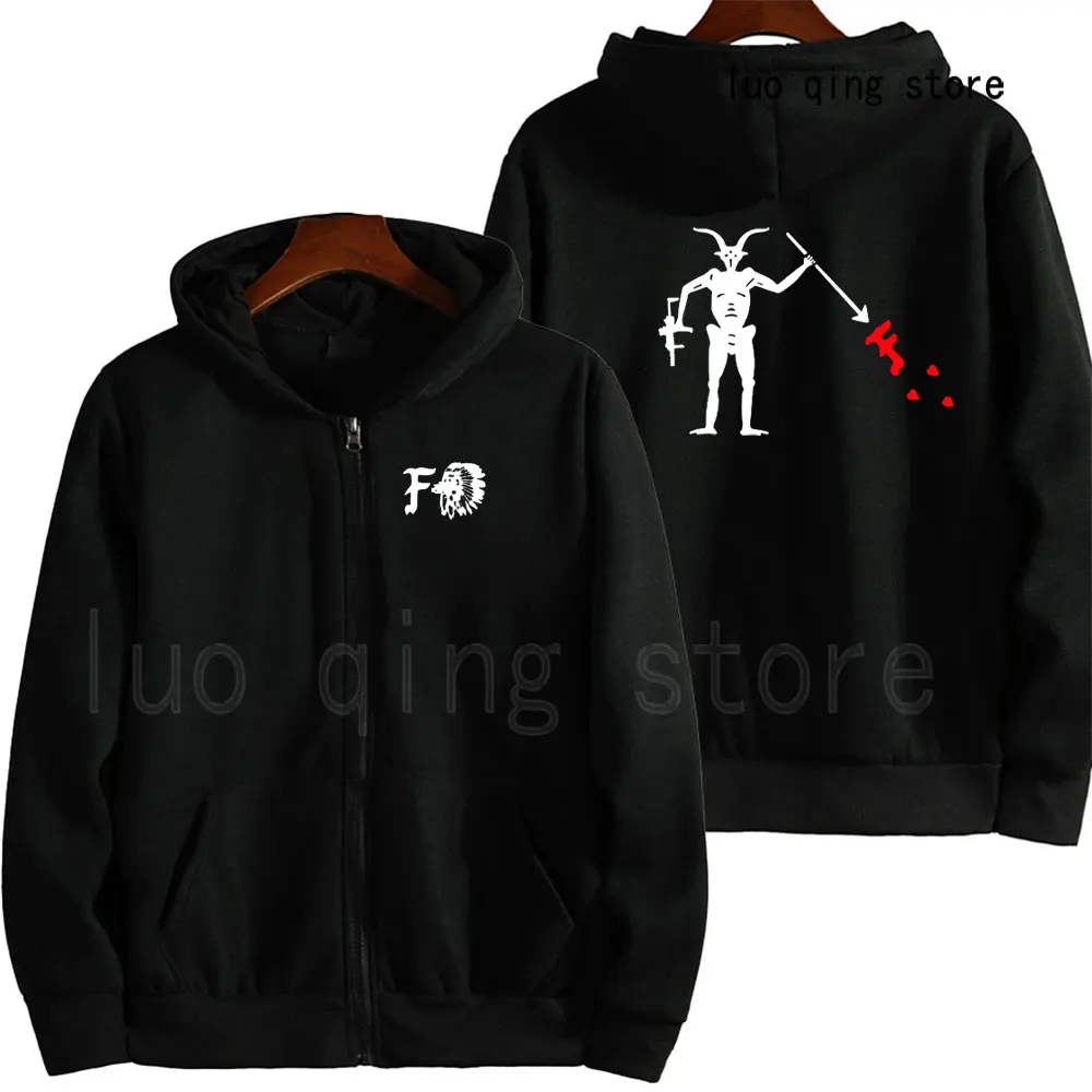 

Forward Observations Group Hoodie Death Skeleton Satan Men's Graphic Sweatshirt Spring and Autumn Solid Harajuku Street Zipper