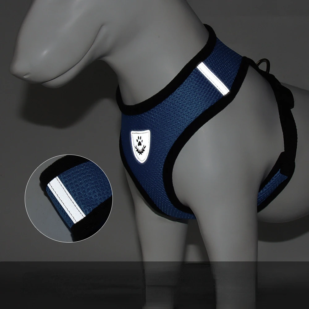 Комплект для собак с поводком регулируемый Светоотражающий ошейник щенков и