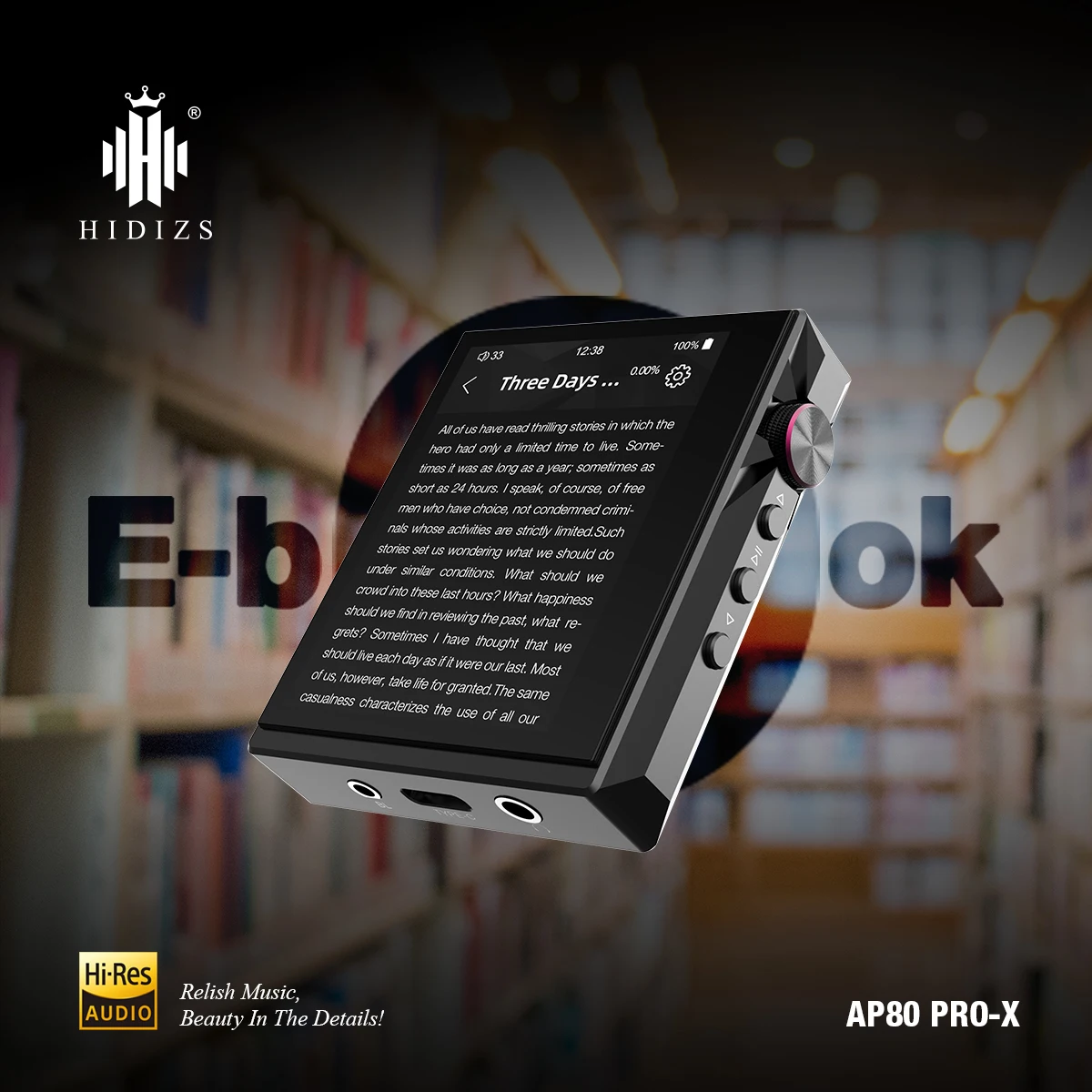 Hidizs AP80 Pro X Portable Mini MP3 Music Player Bluetooth E-Book Reading FM Radio Pedo Meter Touch Screen LDAC Lossless AMP DAC images - 6