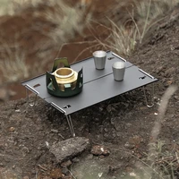 outdoor aluminum plate table camping convenient folding table mini aluminum alloy barbecue table multi purpose camping tea table