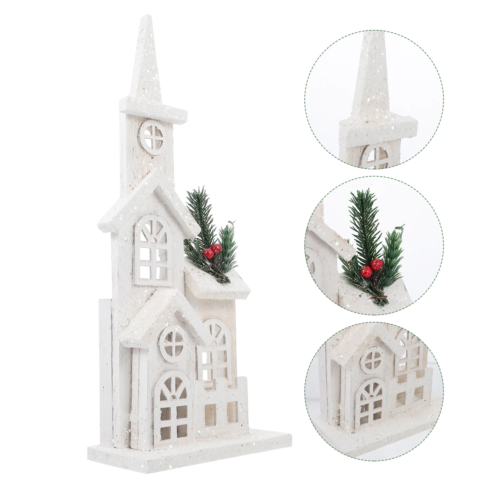 

Christmas House Delicate Decor Kids Chic Desktop Adorn Prop Home Decoration Adornment Miniature Xmas