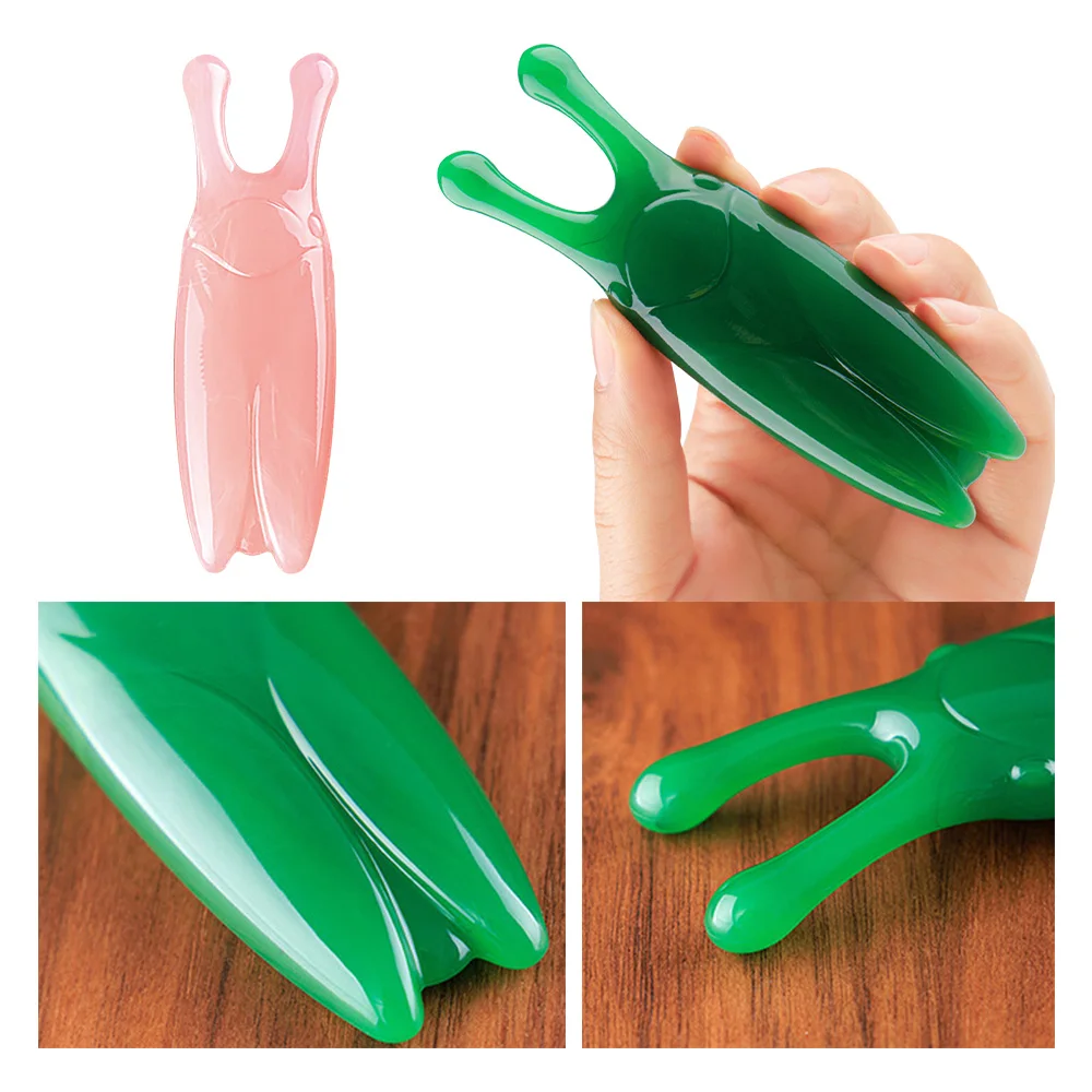 

Y-образная вилка для подтяжки лица, искусственный камень для лица, гуашь, натуральный розовый кварц, Нефритовая Массажная пластина, для масс...