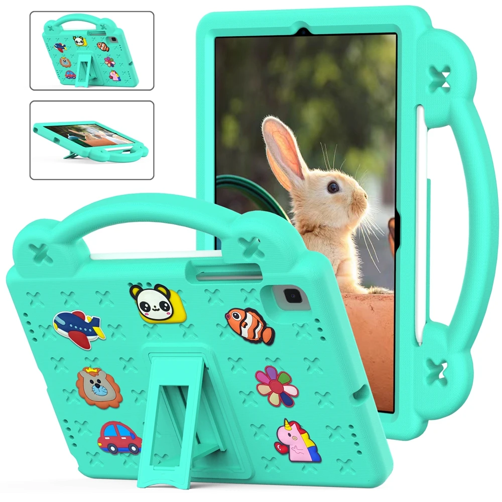 

Cartoon Portable Kids Case for Samsung Galaxy Tab S6 10.5 Inch 2019 SM-T860 SM-T865 EVA Foam Shockproof Stand Tablet Cover + Pen