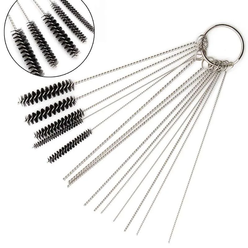 

15Pcs/Set Brushes Carburetors Carbon Dirt Jet Remove Cleaner Cleaning Wires Set Cleaning Needles Nylon Brushes Tool Kit