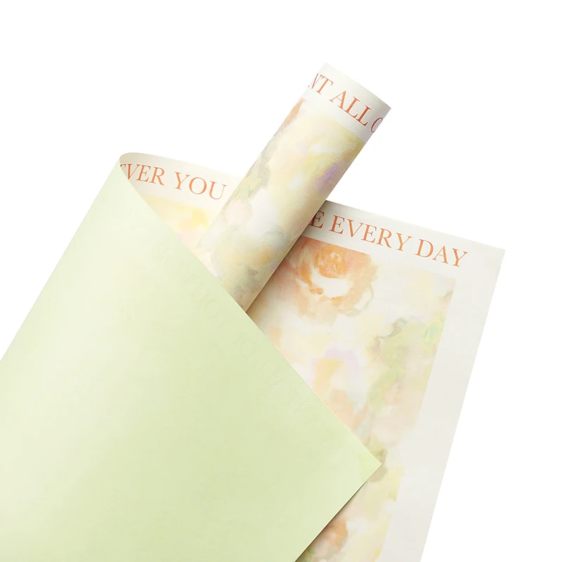 Художественная бумага водонепроницаемая подарочная упаковка с цветами