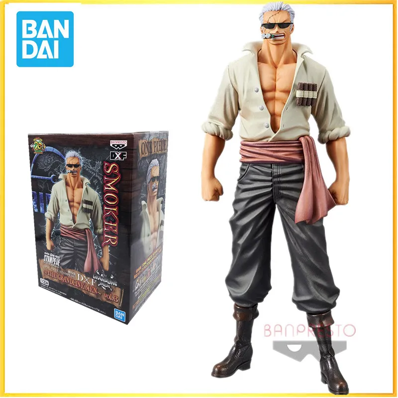 

In Stock Bandai Original Banpresto DXF One Piece THE GRANDLINE MEN VOL.3 STAMPEDE Smoker Anime PVC Action Figure Boxed Model