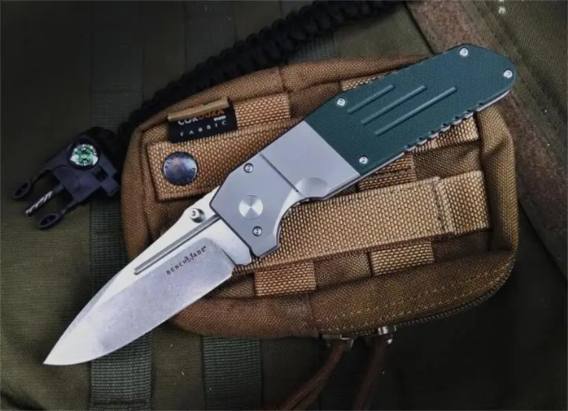 

High-quality M390 Blade Benchmade 7505 Folding Knife Titanium Alloy G10 Handle Self-defense Safety Pocket Knives EDC Tool-BY22