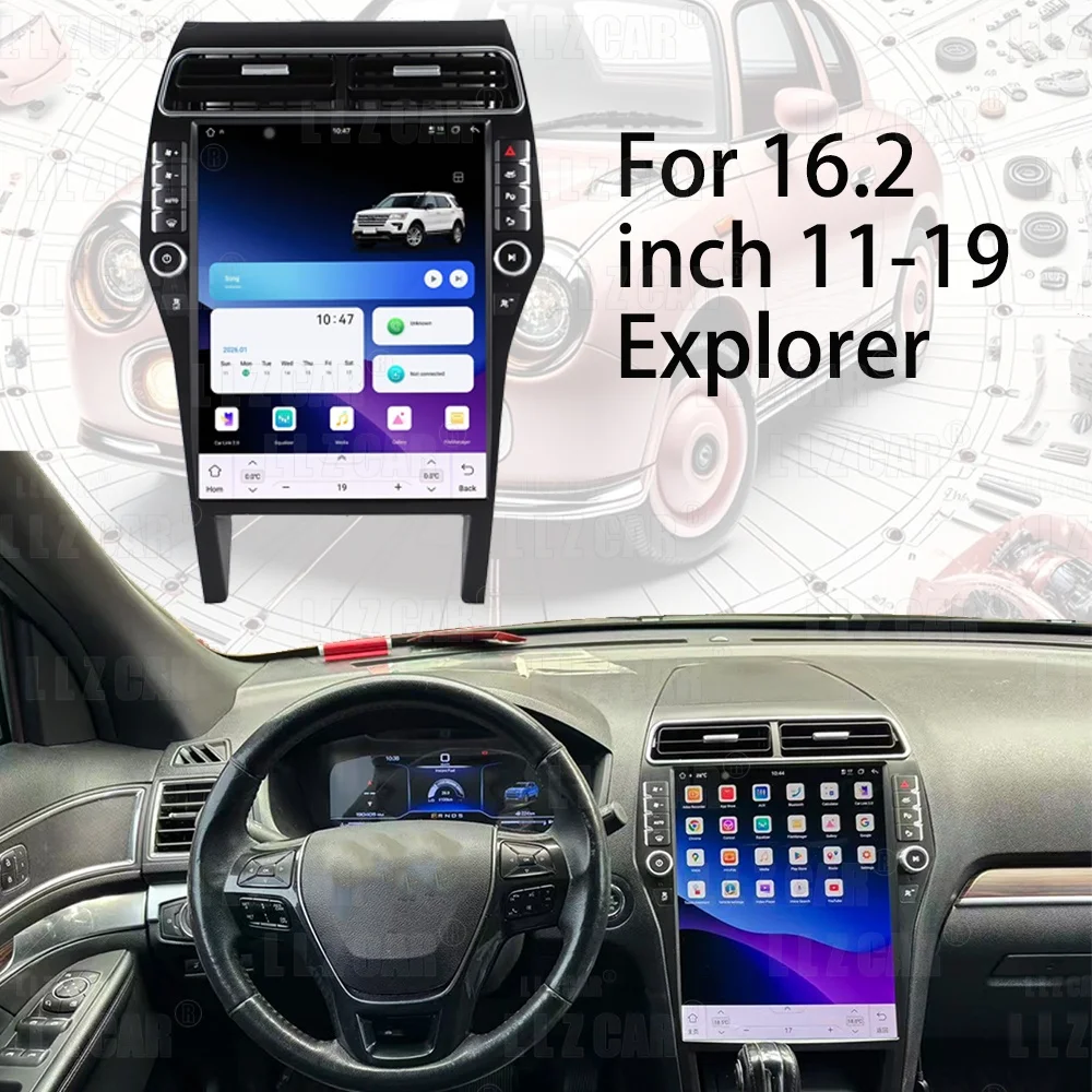 Фото 16.2'' Автомагнитола Android 14.0 для Ford Explorer 2011-2019, восьмиядерный процессор, беспроводной CarPlay, Android Auto, экран 2.5K, GPS-навигация, Bluetooth №3