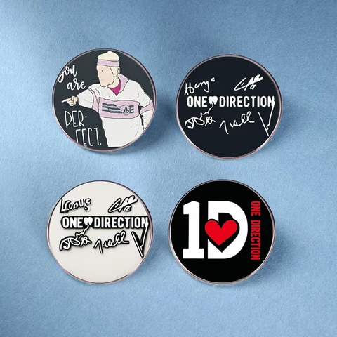 One Direction поп-группа, брошь, модная певица, группа Ha, булавка, металлический значок, сумка для одежды, аксессуары, ювелирные изделия для друзей, подарки