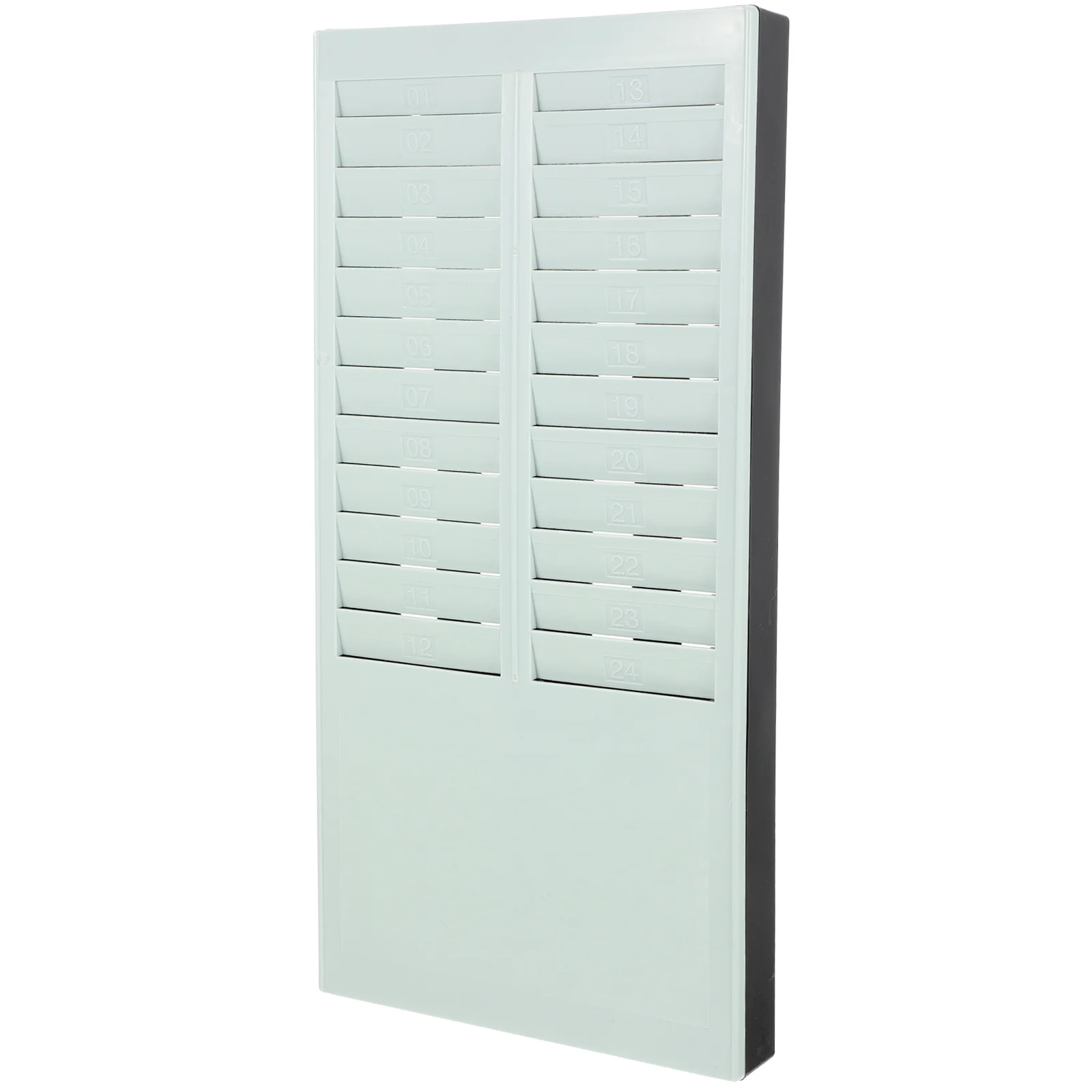 

24- Attendance Card Holder Slot Pockets Cards Holders Wall Shelf Plastic Mounted Time Rack