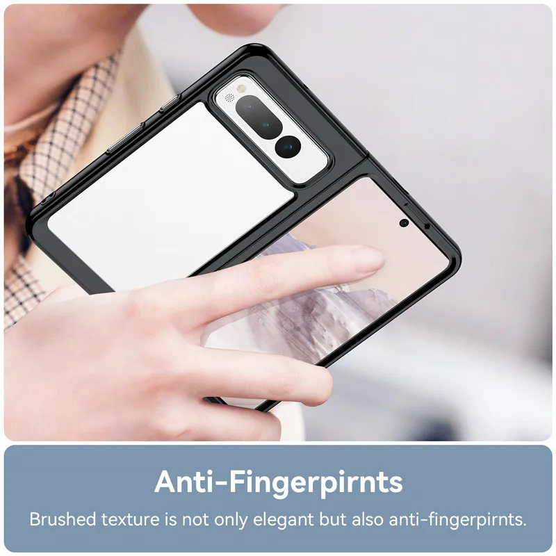 For Google Pixel Fold Case Pixel Fold Cover Colorful Soft Edge Silicone Transparent Shockproof Bumper For Google Pixel Fold Case