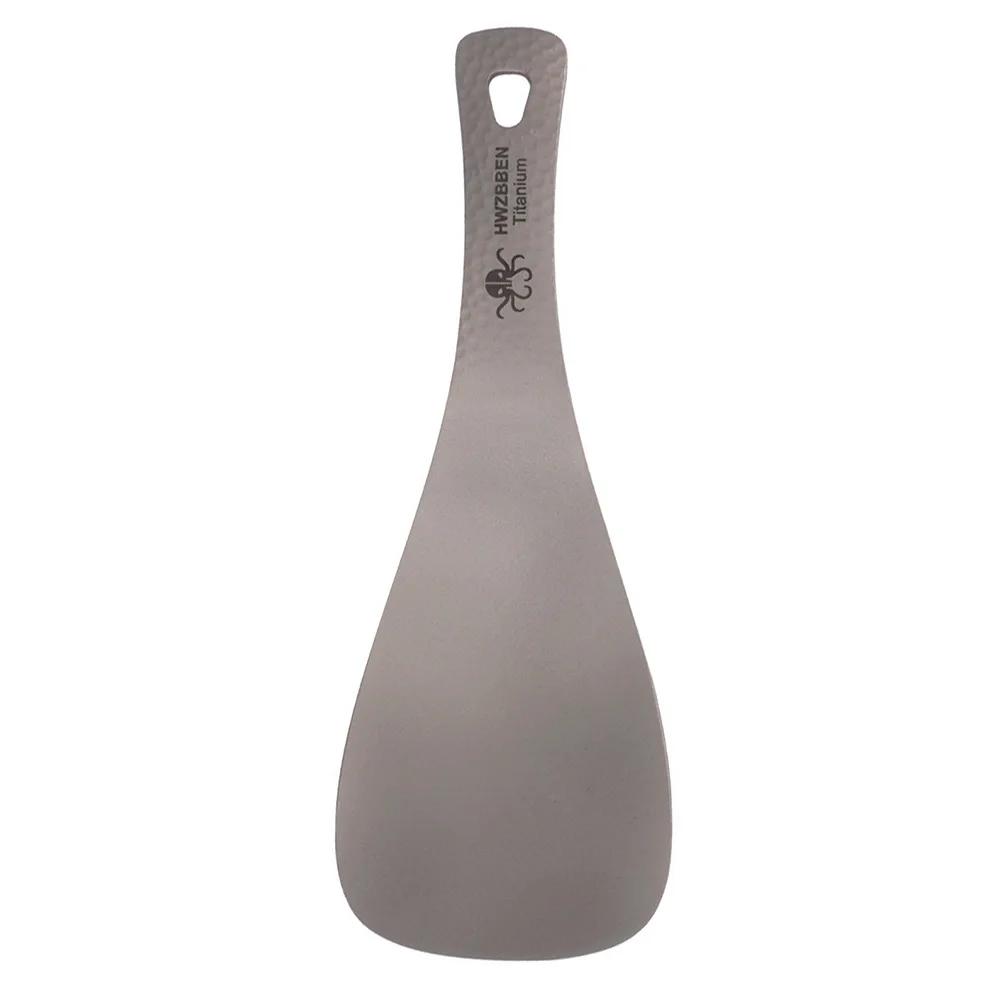 

2023 New 1 PCS Spoon Cooking Supplies 19.5*7cm / 7.7*2.8in Approx. 73g / 0.2lb Household Use Outdoor Camping Pure Titanium