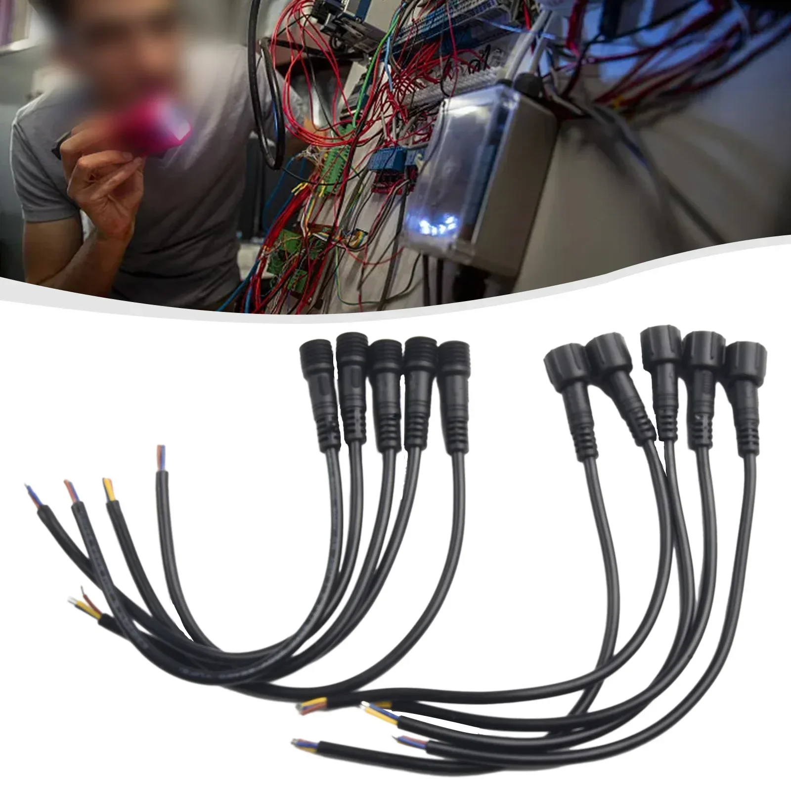 5 пар IP65 водонепроницаемый 2/3-контактный провод 22AWG светодиодный кабельный разъем