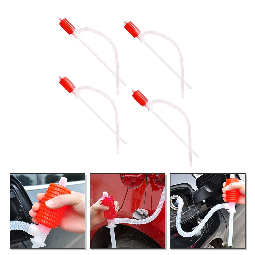 

4 Pcs Hand Air Pump Oil High Speeds Siphon Small Manual Transfer Fuel Car Absorbers Pp Petrol Pumping