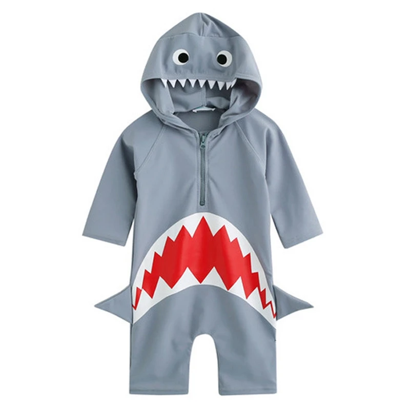 

Baywell/солнцезащитный костюм с длинными рукавами и рисунком для маленьких мальчиков и девочек, цельный купальный костюм с защитой от солнца, д...