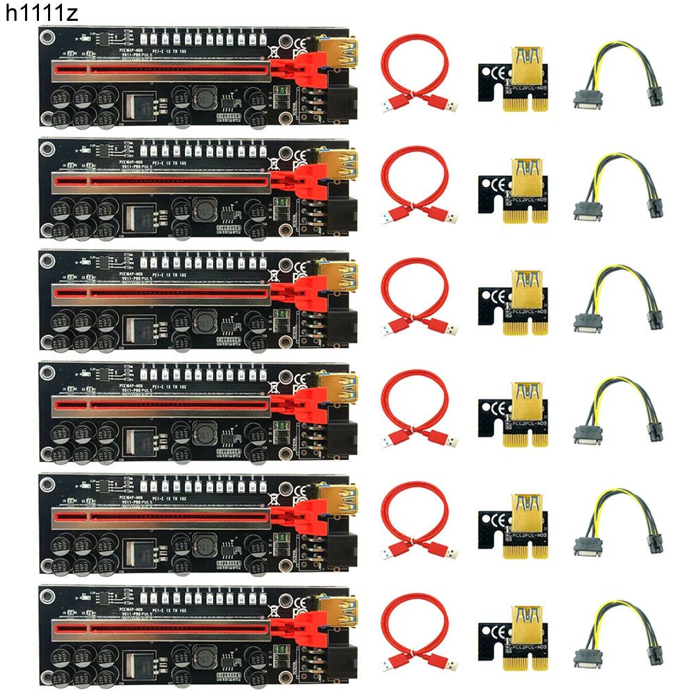 Elevador de 6 piezas V011 Pro Plus PCIE para tarjeta de vídeo,...