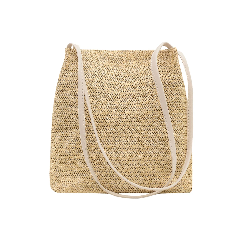 

Сумка-тоут женская Соломенная, плетеная сумочка-тоут для подмышек, модный простой портативный повседневный элегантный саквояж ручной рабо...