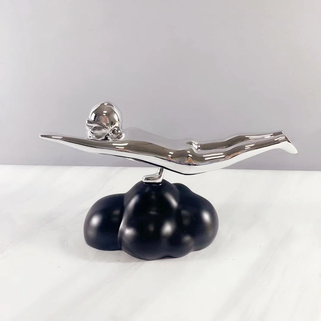 

resin Creative little flying man statue decoration simple modern home living room decoration desktop book decoration desk decor
