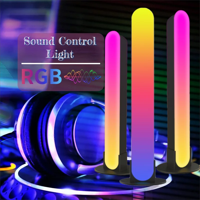 Smart LED Light Bars RGB Sound Control Symphony Lamp App Control Music Rhythm Lights Party Computer Car Atmosphere Pickup Light