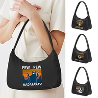 women premium underarm bags fashion casual clutches shoulder bag handbag retro female cosmetic bag all match pew print