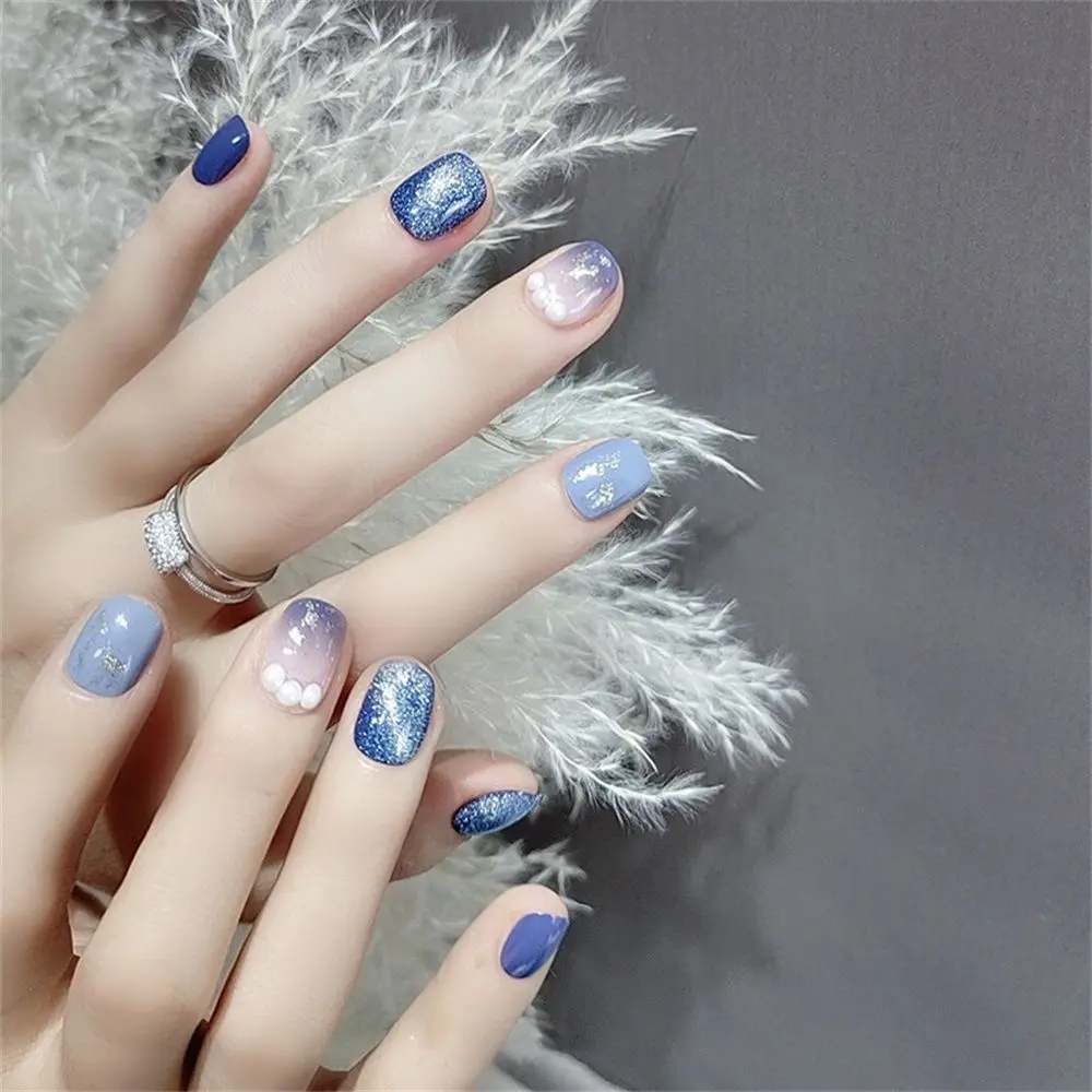 

24Pcs/Box Manicure Tools Wearable Short Detachable Fake Nails Full Cover Press on Nails False Nail