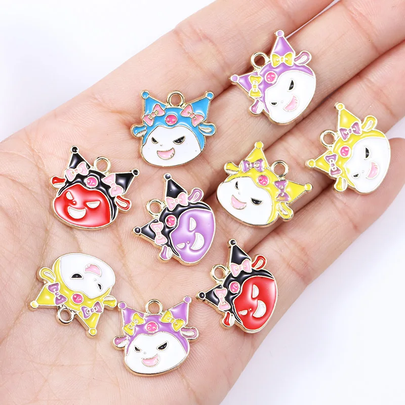 

20Pcs Colorful Dripping Enamel Little Devil Cat Rabbit Animal Pendants For Jewelry Making DIY Necklace Bracelet Earrings Charms