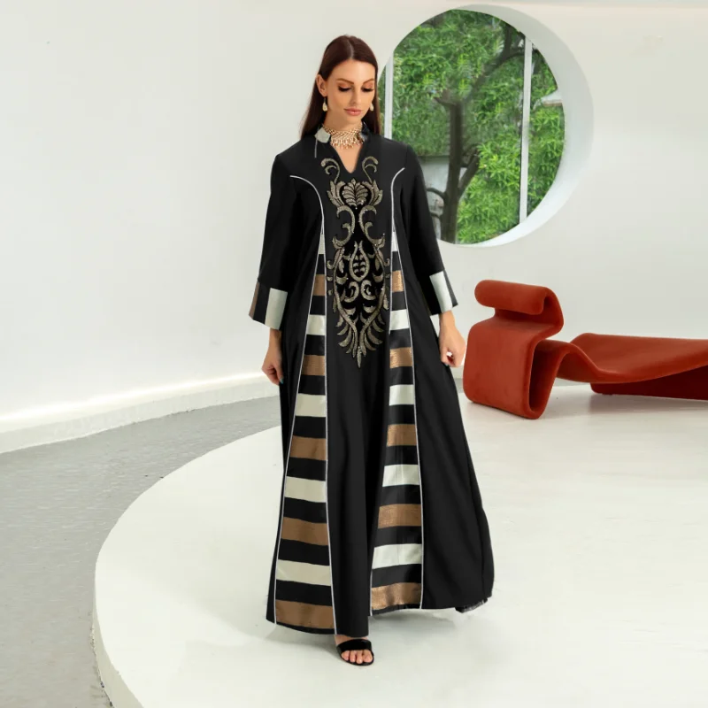 

2023 African Dresses for Women Robe Africaine Femme 2023 Fashion Sequin Embroidery Ankara Outfits Abaya Kaftan Boubou Party Gown