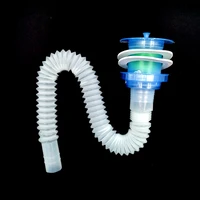 1pc telescopic drains plastic s type hose corrugated curved deodorant washbasin drains pipe kitchen drainage down pipe bathroom