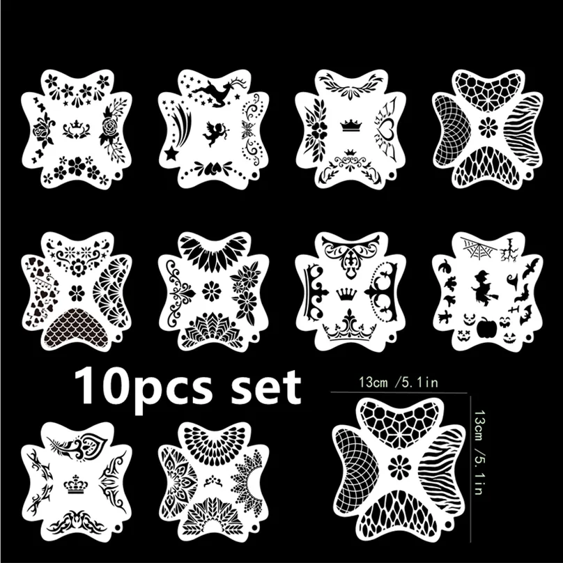 

Набор трафаретов для рисования лица