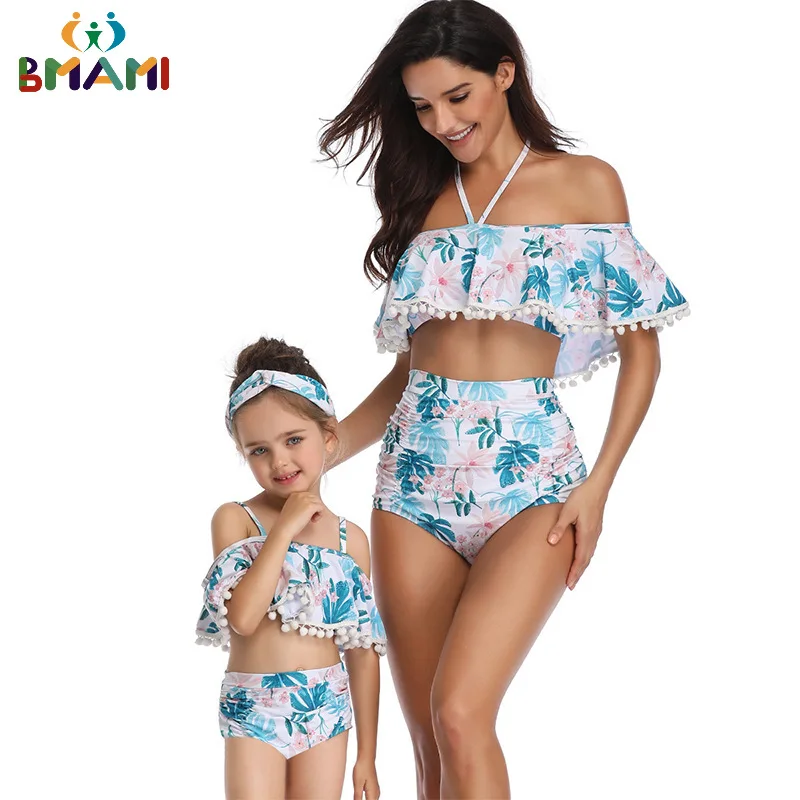 

Baby Bikinis Family Clothing Mother Daughter Dresses Mom And Baby Bikini Swimwear Matching Clothes Split Parent-child Swimsuit