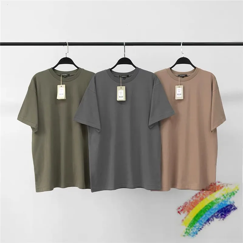 Купи 2021ss Kanye West Season 6 T shirt Men Women 1:1 High-Quality Oversized T-shirt Calabasas heavy fabric Top Tees за 1,169 рублей в магазине AliExpress