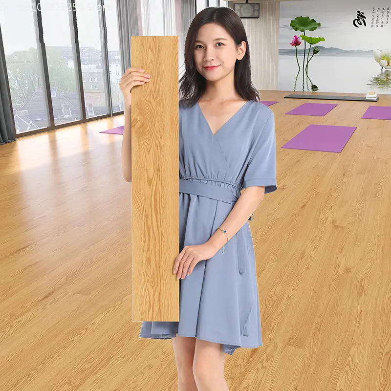 

3D Wood Grain Self Adhesive Waterproof Floor Sticker Modern PVC Living Room Bathroom Kitchen Wallpaper Wall Sticker Home Decor