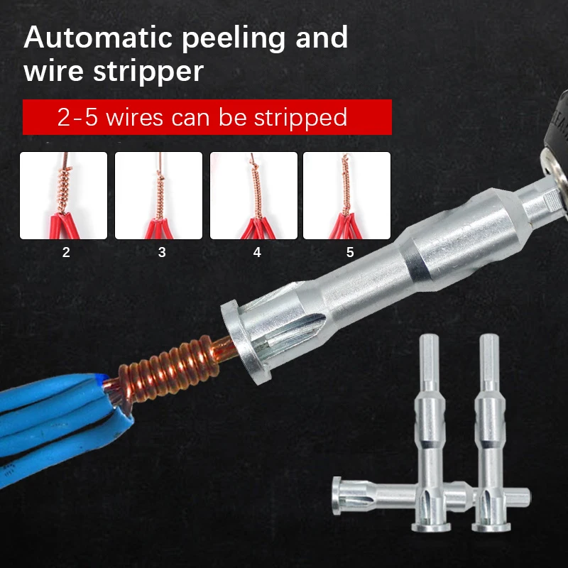

1 Piece Twisting Tool 2~5 Holes Electrician Universal Automatic Twisting, Stripping and Paralleling Machine Connector