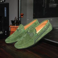 leather mens loafers zapatos de hombre formal mens shoes smart casual green orange moccasin sneakers flats plus size 38 48