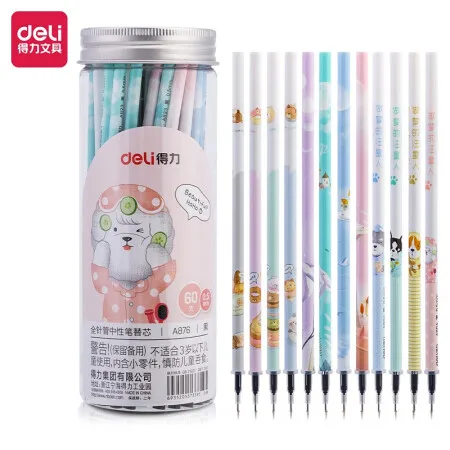 

Стержень для ручки Deli A876, нейтральный сердечник для ручки с тонкой головкой 0,5 мм, сменный стержень для ручки с полной иглой