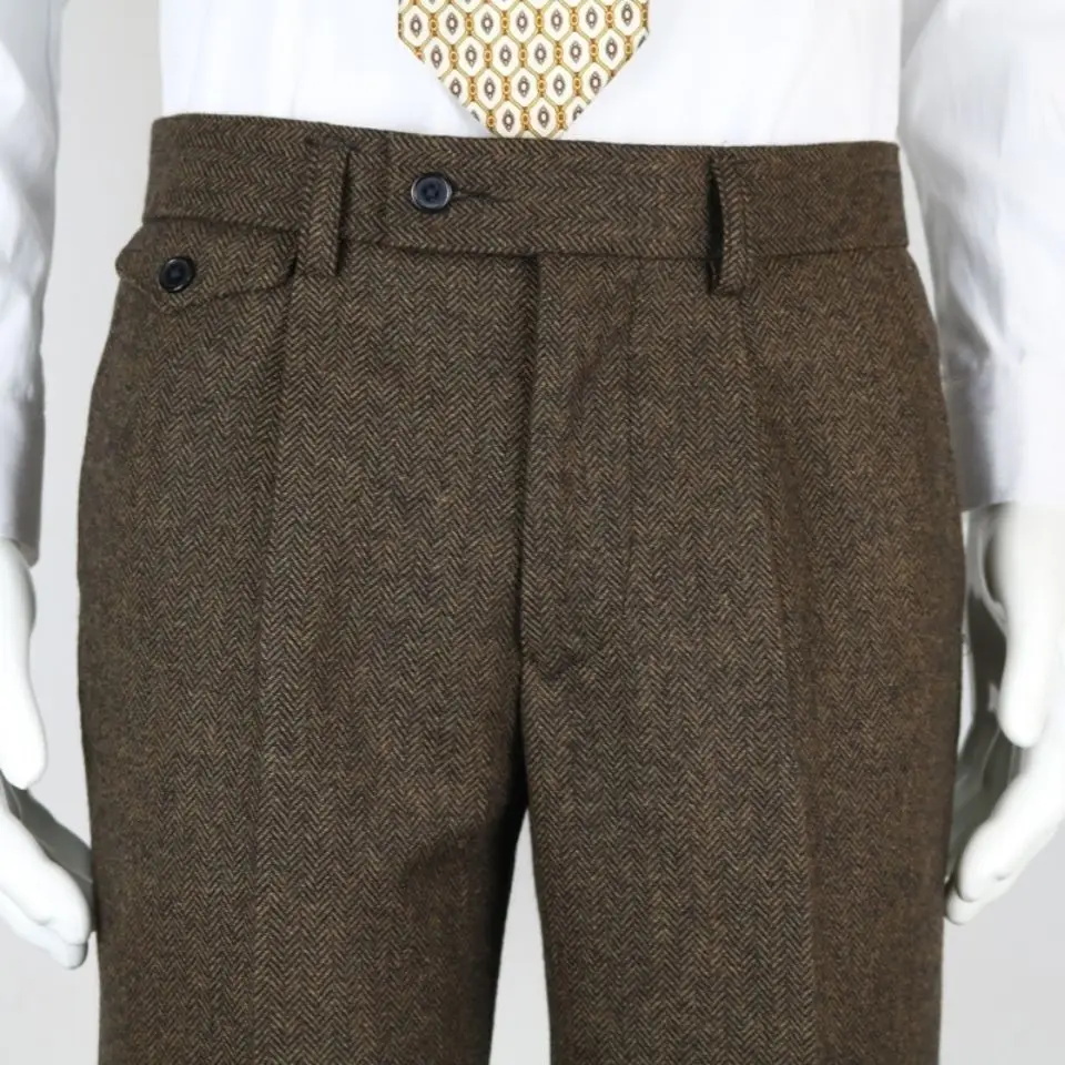

Men 2022 Autumn Winter New Woolen Business Dress Pants Men Streetwear Casual Trousers Male Formal Suit Pants Costume Homme A310