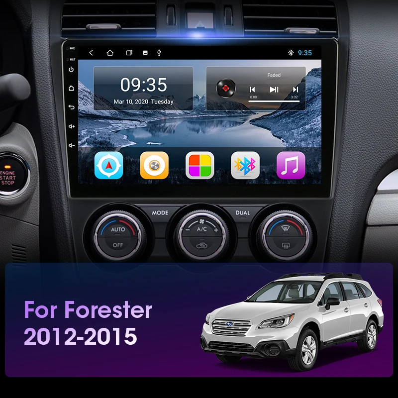 Мультимедийный Плеер JMCQ С Двойным DIN Для Subaru Forester 4 SJ XV 2012-2015 Android 12 GPS-навигация DSP