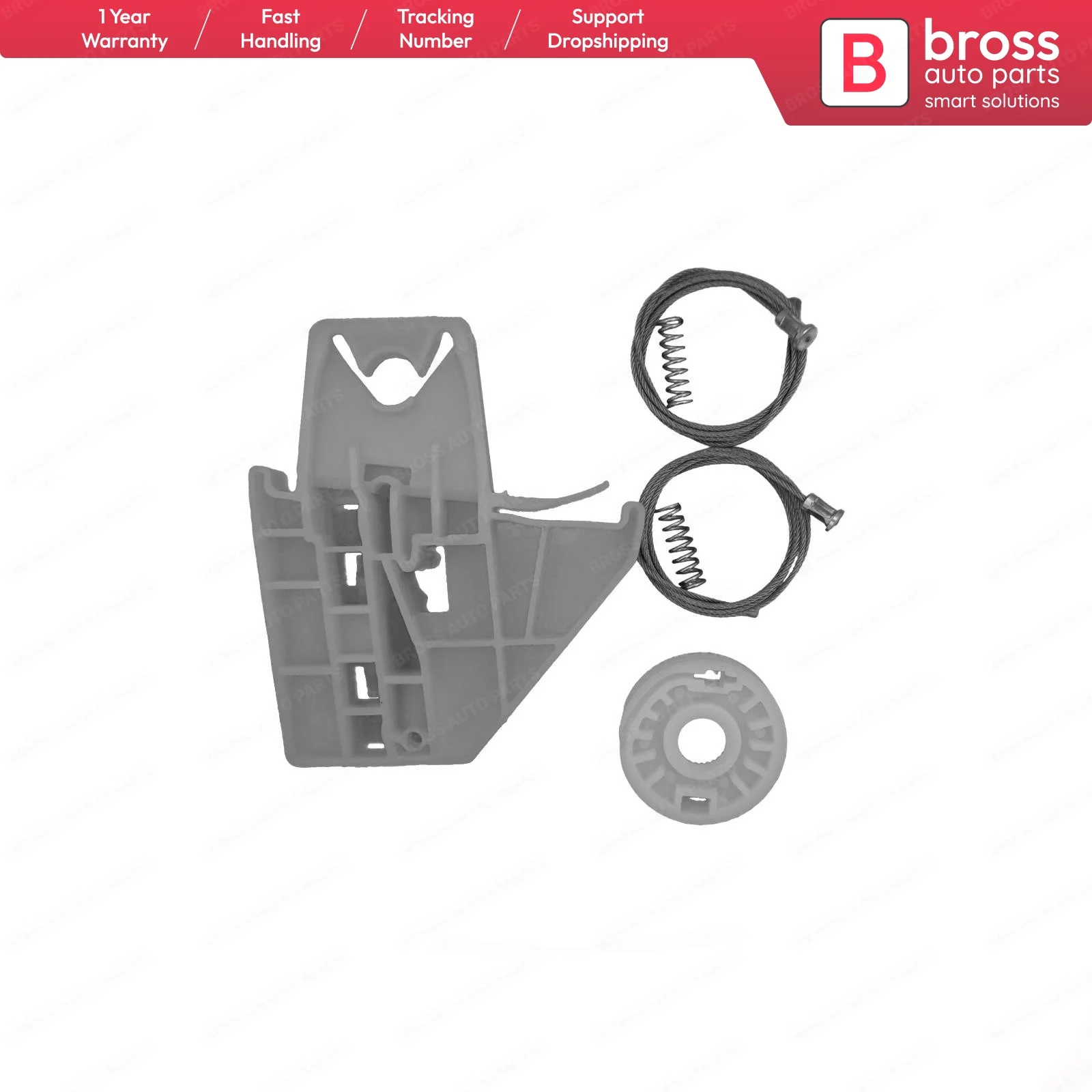 

Bross Auto Parts BWR5077 Electrical Power Window Regulator Set Repair Rear Right Door 1 Z0839656 for Skoda Octavia MK2 1Z