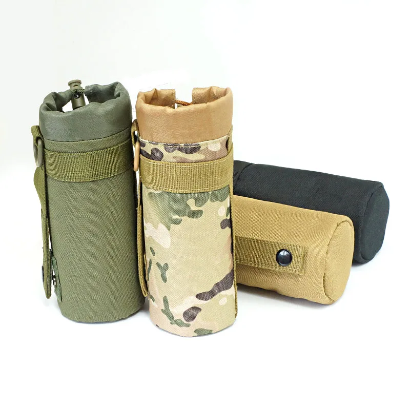 

Охотничья сумка для бутылки с водой с системой Molle, сумка-держатель для чайника, Сумка для кемпинга, велосипедной бутылки, сумка-мешок на шнурке для тактического рюкзака