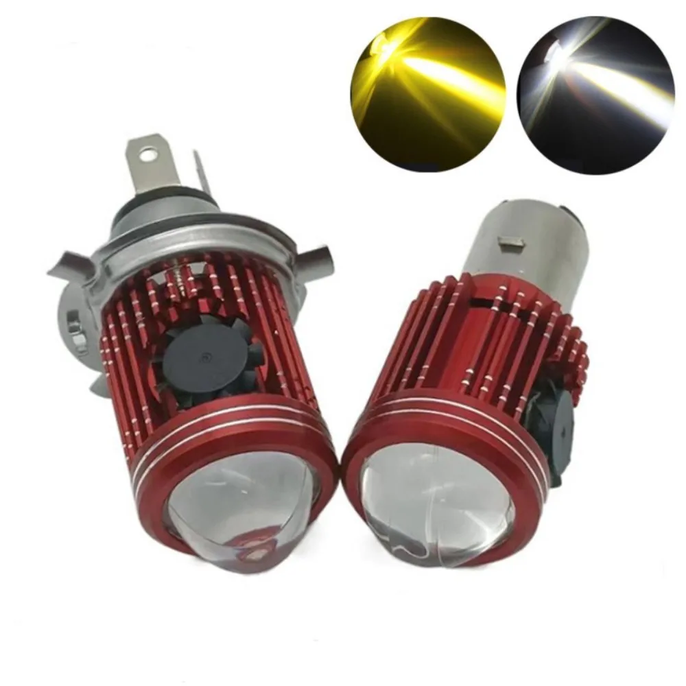 

20000LM 30W Motorcycle Headlights with Fan H4 BA20 LED Bulbs Lens CSP LED Moto Lights Bulbs High/Low Beam Bulbs Moto Accessories