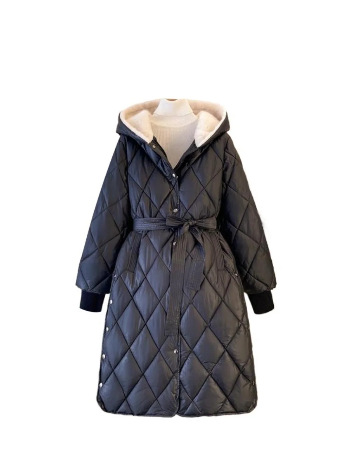 Plus Size Cara Club Plus size Cotton-padded jacket Outerwear Women Autumn and Winter Fat Sister mm Loose Slimming Popular Thi...