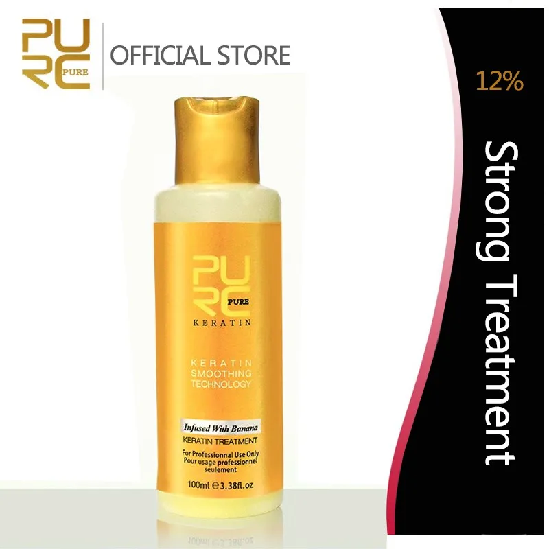 

PURC 12% Banana Keratin Treatment Smooth Hair Straightening Hair Repair Hair Treatment (100ml)