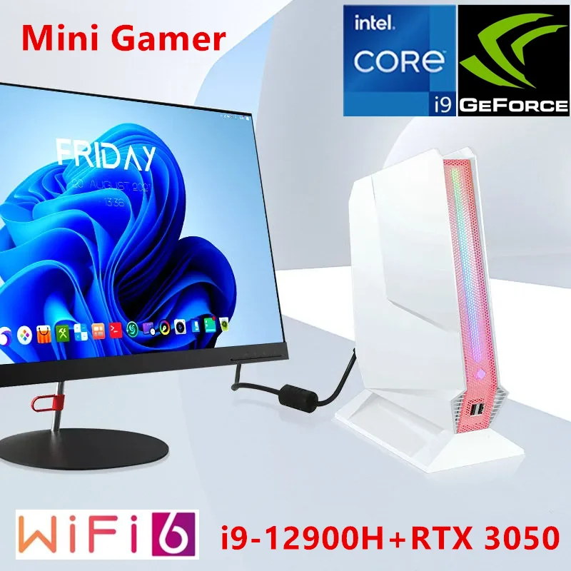 

2023 Intel NUC игровой компьютер Intel Core i9 12900H i7 12700H Nvidia RTX 3050 8G дискретная видеокарта Windows 11 мини ПК 3x4K WiFi6