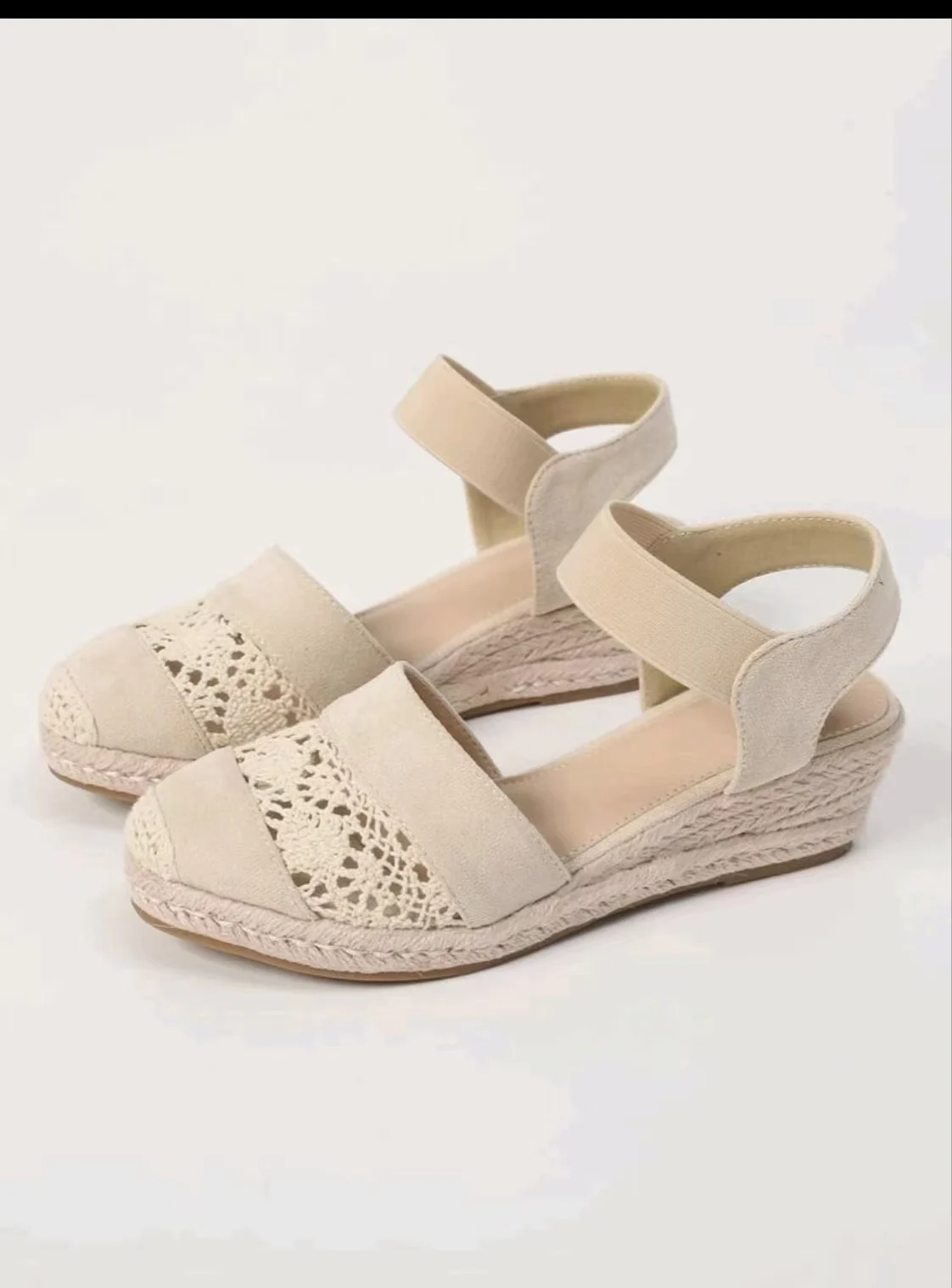 Women's Wedge Heel Espadrilles Sandals, Lightweight & Comfy Closed Toe Slingback Shoes, Slip On Summer