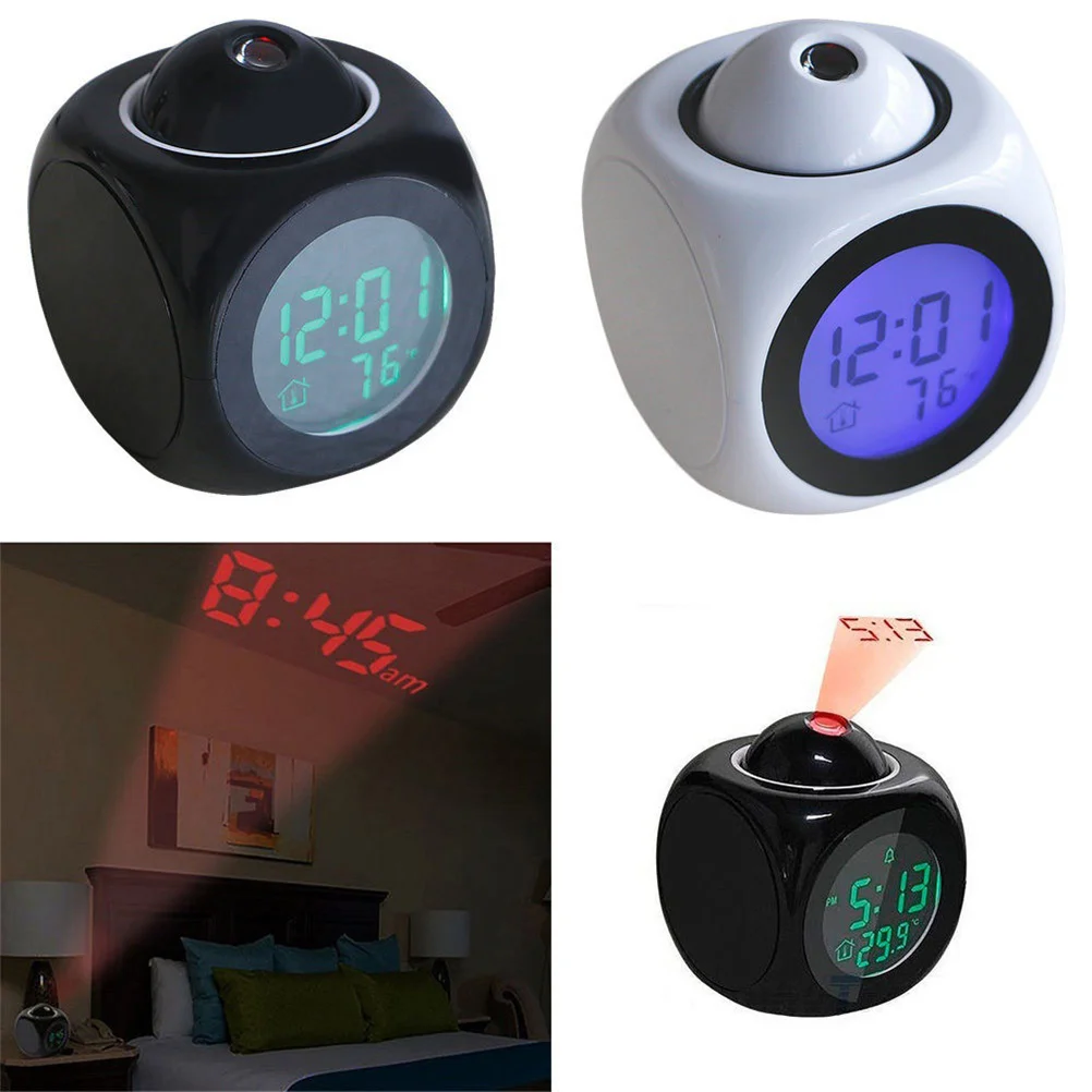 

Multifunctional Projection Alarm Clock with LED Voice Talking Function Digital Alarm Clock 12 /24 Hour With Snooze Hourly Chime