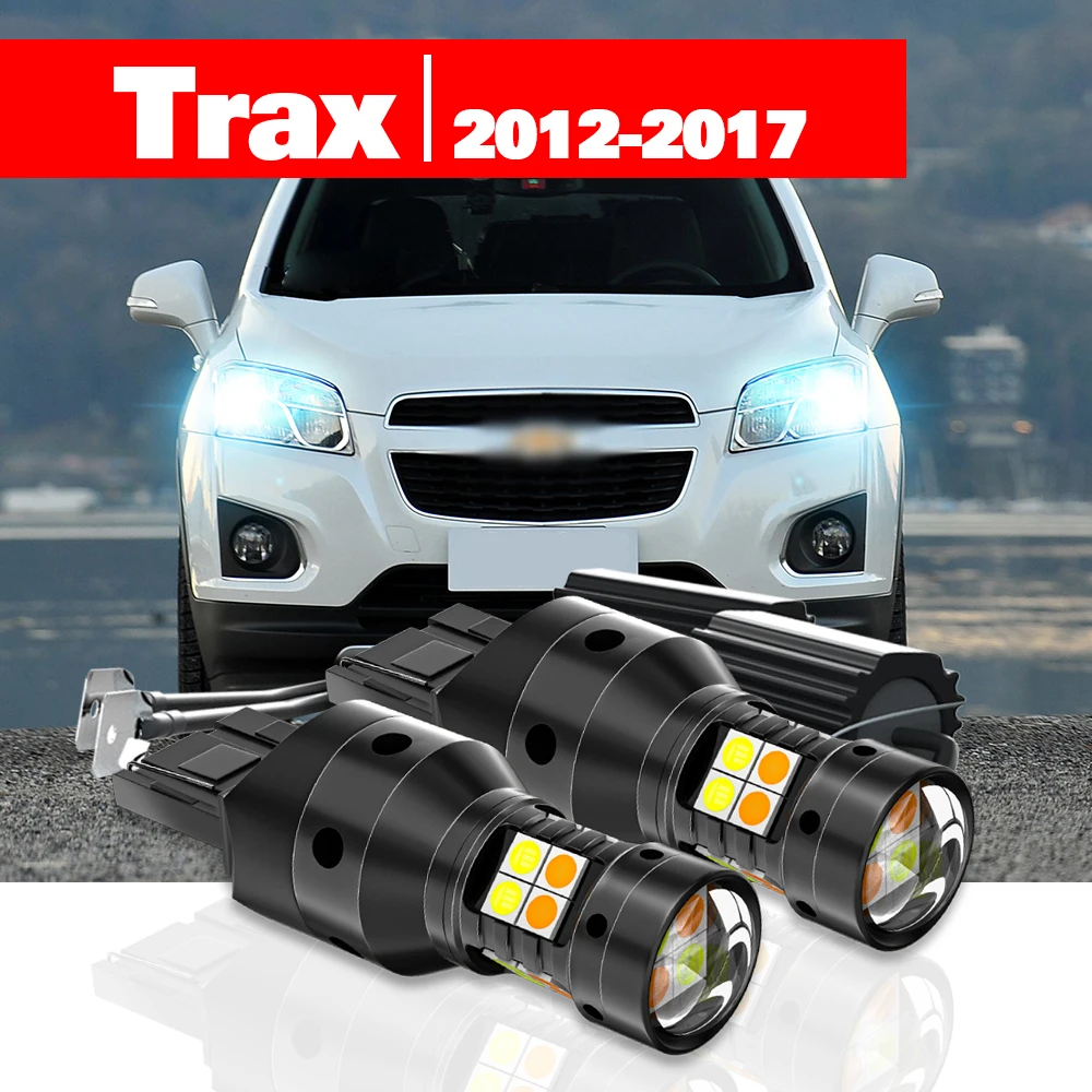 

For Chevrolet Trax 2012-2017 Accessories 2pcs LED Dual Mode Turn Signal+Daytime Running Light DRL 2013 2014 2015 2016