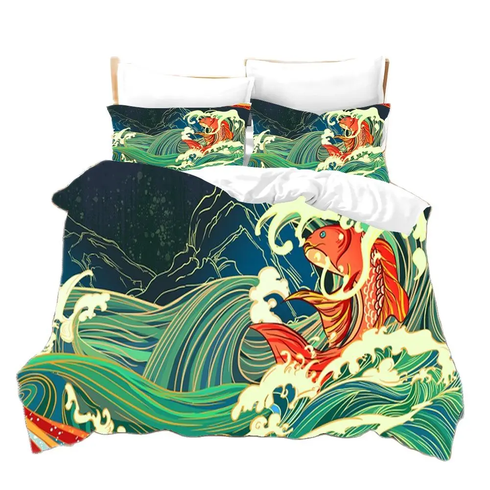 Комплект постельного белья в стиле пейзажа 2/3 предмета с цифровым 3d HD принтом